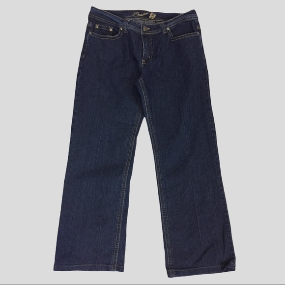 JD Collection Jeans Womens 33 Short Dark Wash Bootcut Mid Rise *Altered* - Picture 3 of 12